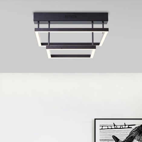 BRILLIANT Lampe, Ranut LED Deckenleuchte 2flg schwarz, 2x LED integriert, 17W LED integriert, (1700lm, 3000K), In 3 Stufen über Wandschalter dimmbar (1/5)