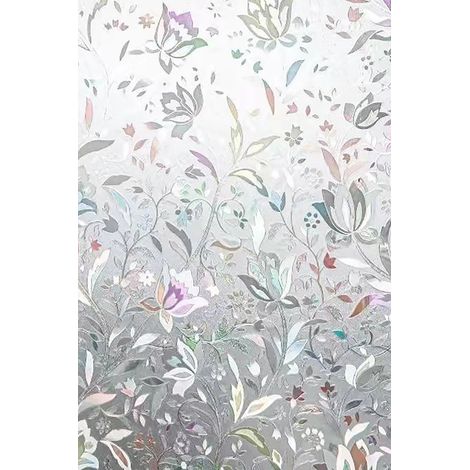 Film Pour Vitre - Anti-Reflet Translucide Sans Colle En PVC - Motif Tulipe - 60 x 200 cm - 1 Pièce (1/5)