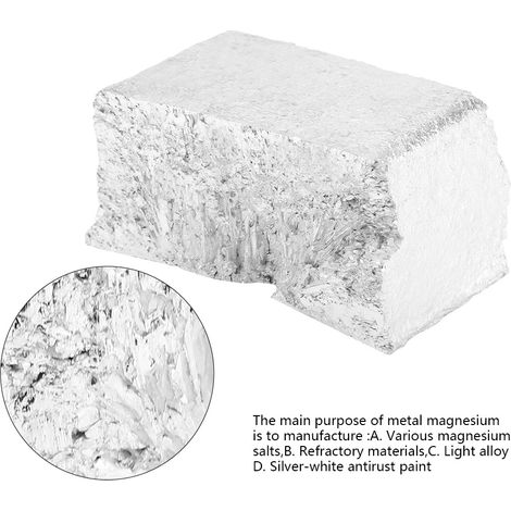 bloc de magnésium pur de 900 g