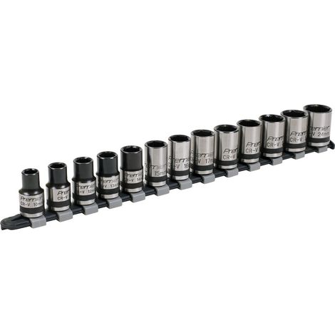 Sealey Premier Black Lock-On&trade Socket Set 1/2""Sq Drive 13pc AK2742B