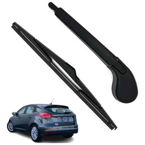 Bras Essuie Glace Arrière et Balai Essuie Glace, Arrière de Bras d'Essuie-Glace en Caoutchouc Naturel Toutes Saisons Kit Compatible avec Focus MK3 2011-2018 (1/5)