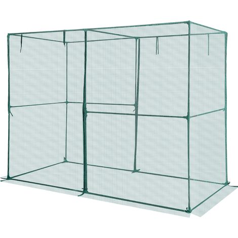 Mophorn Pflanzenschutzzelt, 2396x1200x1800 mm mit Netzabdeckung, Tür mit Reißverschluss, Schutzkäfig für Hochbeete im Außenbereich, Abdecknetz für Garten, Terrasse und Rasen