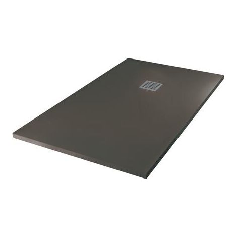 [JAMAIS UTILISE] ONDEE ZEN - Receveur NOLA - Découpable - 90x140cm - Résine - Gris anthracite - Extra-plat (1/4)