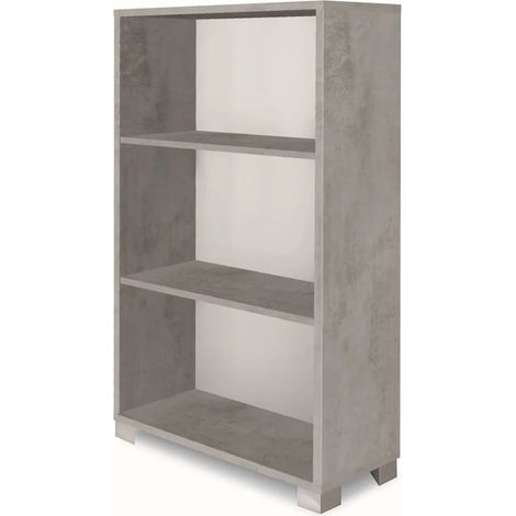 Libreria a Giorno 70x29x118 cm Cemento Ripiani Regolabili (1/3)