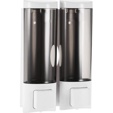 dispensadores manuales de pared idénticos pero reformulados de 200 ml, gel/desinfectante, para hoteles/baños. (1/5)
