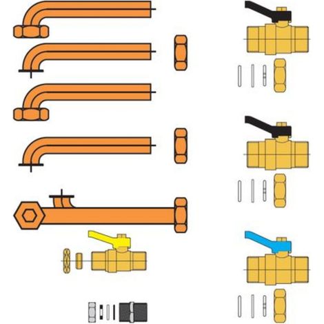 Ferroli Kit Collegamento Attacchi Rubinetto 012048W0