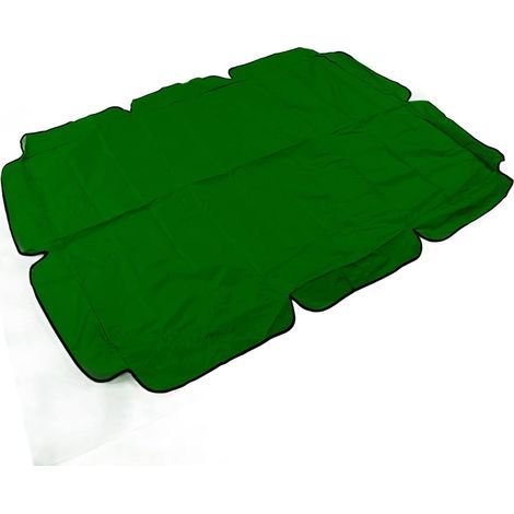 Auvent de balanoire extérieur imperméable de remplacement 420D enduit d'argent Oxford tissu balanoire auvent pour extérieur jardin terrasse vert foncé. (1/5)