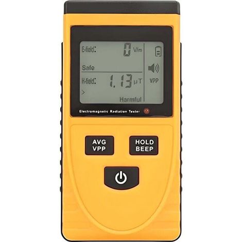 Geigerzähler – Tragbarer EMF-Detektor (elektromagnetische Strahlung) mit akustischem und optischem Alarm, digitales LCD-Magnetfeldmessgerät