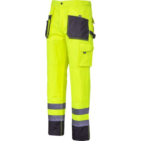 Pantalones de advertencia negros y amarillos, "L", CE, lahti