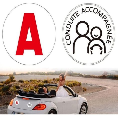 A magnétique Jeune conducteur,Disque A Magnétique,Jeune conducteur,Conduite Supervisée Magnetique,A Magnetique Jeune Conducteur Disque Aimanté,Sticker Disque Conduite accompagnée Autocollant,2PCS (1/4)