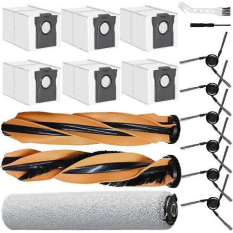 17 pièces : brosse principale, rouleau, sac à poussière et brosse latérale pour aspirateur robot Dreame Mova Z60 Ultra (1/5)