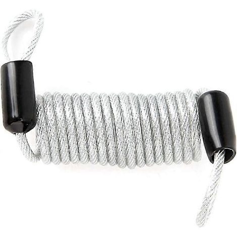 Antivol avec câble en acier, cadenas à ressort de sécurité, verrou de porte vitrée pour moto, bagages et casque de vélo. (1/5)