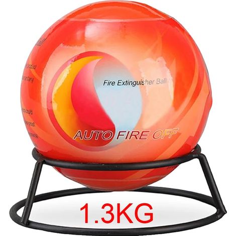 Boule d'Extincteur, Diamètre 15 cm, Poids 1,3 kg, S'active automatiquement à 70°C, Volume d'extinction efficace 3 m³, Temps d'extinction 3 secondes (1/5)