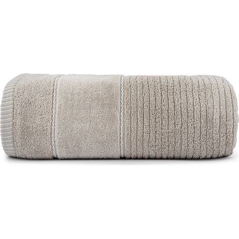 Asciugamano 70x140 Teo beige 470g 100% cotone con velour (1/2)