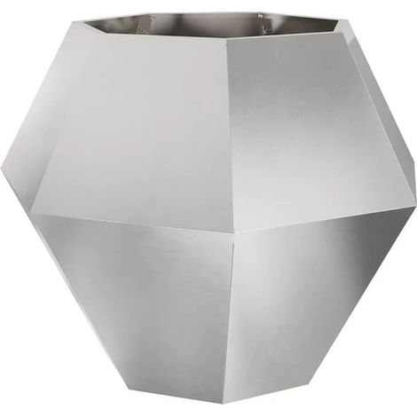 Pot de fleurs argenté, 100 x 100 x 80 cm, acier inoxydable (1/5)