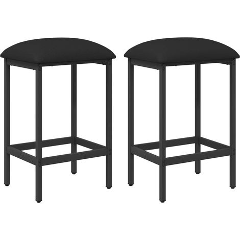 Maison Exclusive - Barhocker 2 stk. Schwarz 40 x 32 x 64 cm Holzw (1/5)