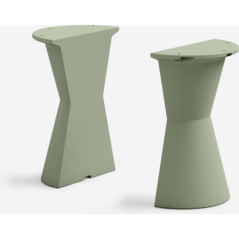 Set 2 mezzi tavoli bar design in polietilene per contract Dot - Verde