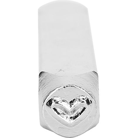 Outil de poinçonnage manuel en métal de 6 mm (1/4 pouce) avec motif de cœur, adapté à la sculpture et à la fabrication de bijoux DIY. (1/5)