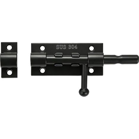 Verrous Loquet Porte Extérieur , Loquet de Porte à Boulon Coulissant Verrou de Porte à Barillet Serrure avec Trou pour Cadenas, 304 Acier Inoxydable (1/5)