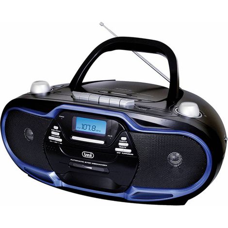 Trevi 057404 portable Stereoanlage Digital 20 W AM, FM Schwarz, Blau MP3-Wiedergabe