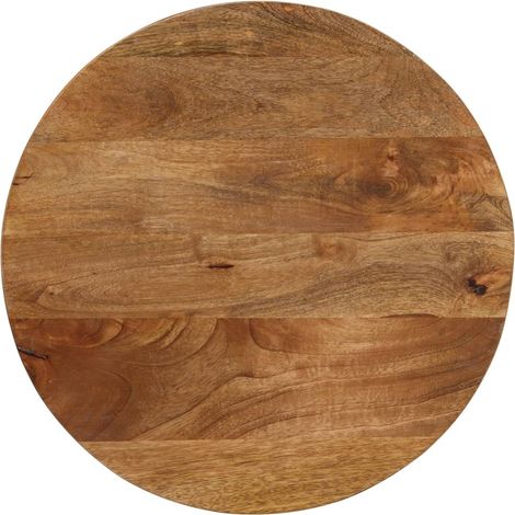 Tischplatte Ø 50x2,5 cm Rund Massivholz Mango