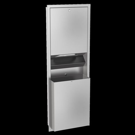 KWC Papier-abfall-kombi, RODAN, Edst, 408x1145x169 mm, Unterputz, Ca. 23 l (1/2)