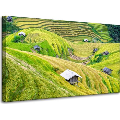 Stampa su tela Natura Terrazze agricole 100x60 cm