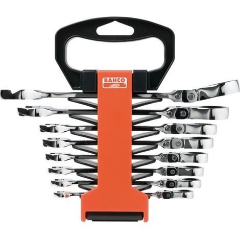 Juego llaves de carraca Bahco Dynamic Drive plata 8 a 19 mm