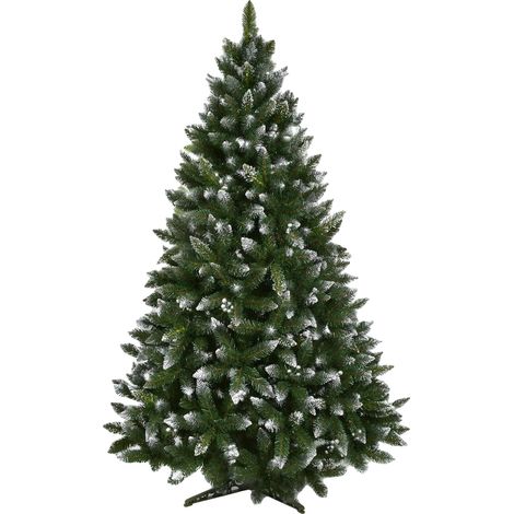 Albero di Natale artificiale, con effetto neve, facile da montare, 1,8 m (1/5)