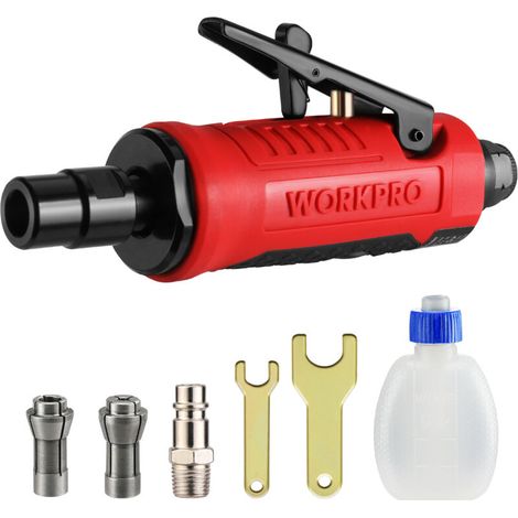 – Meuleuse pneumatique 1/4" – Vitesse 25000 tr/min – Pour métal, bois, plastique – Conception légère et compacte – Échappement arrière silencieux (1/5)