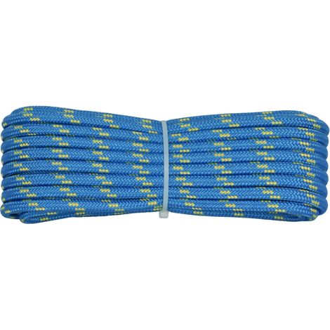 006006534 Treccia corit azzurra, 12 mm - 10 mt, Corda intrecciata multiuso resistente ai raggi U.V. e all'abrasione, per attività all'aperto, giardino, mare, guinzagli e fai da te, rottura 1.540 kg (1/3)