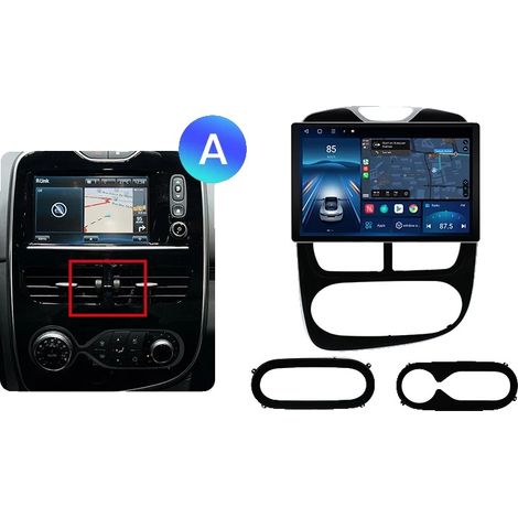 Radio de coche, tamaño de pantalla, compatibilidad con smartphone, compatible con Renault Clio 4 ZOE, X7 PRO (6GB-128GB) - 11,5 pulgadas - A (1/2)