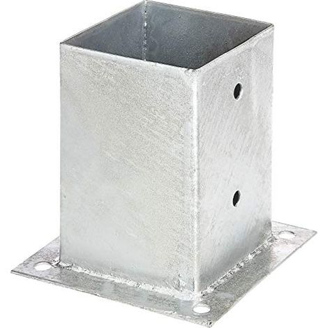 Alberts 216245 Porta palo da avvitare, per pali di legno rotondi o quadrati, zincato a caldo, 101 x 101 mm (1/4)