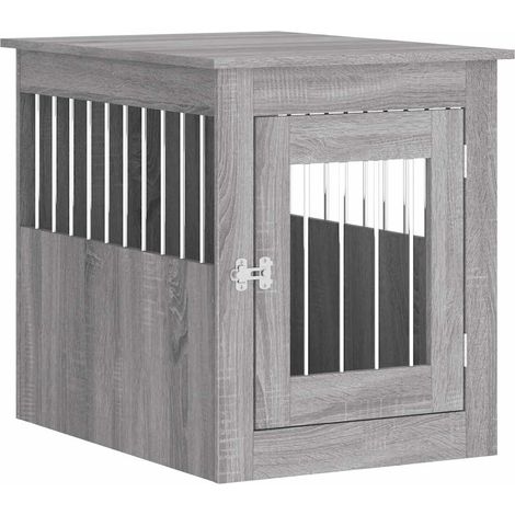 Meuble de cage pour chiens sonoma gris 55x75x65 cm (1/5)