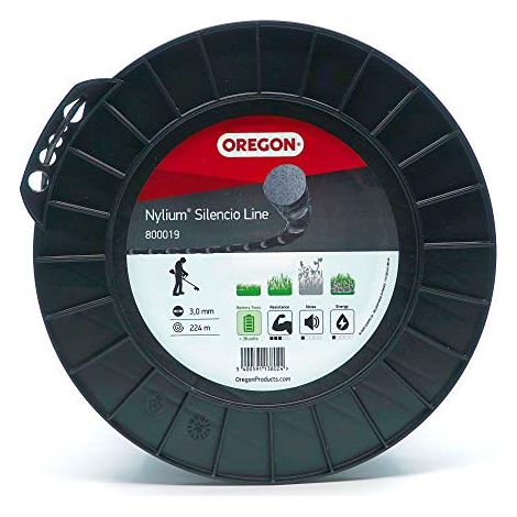 Filo per decespugliatore Rotondo Intrecciato Nylium Silencio Nero ø3.0mm/224m Oregon 800019
