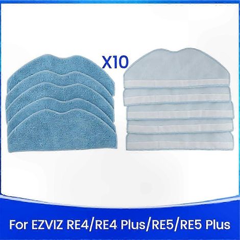 Lot de 10 lingettes de rechange en microfibre pour aspirateurs robots, lavables en machine. (1/5)