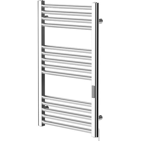 Pizarro Chrome 800mm x 500mm Straight Dry Thermal Electric Heated Towel Rail (1/5)