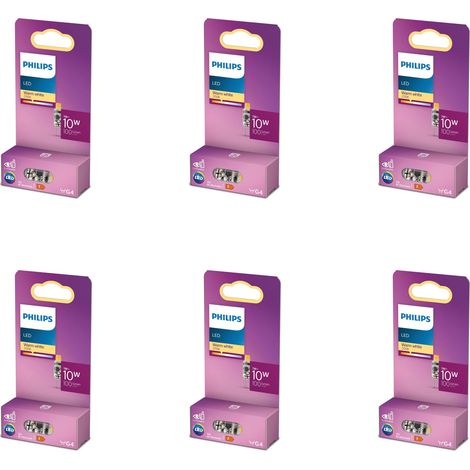 Philips Conjunto Pack G4 Bombilla Cápsula 10W 12V No Regulable Luz blanca cálida - 6 unidades (1/3)