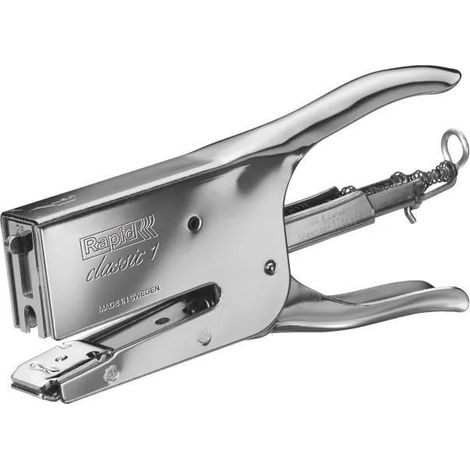 Grapadora de mano Rapid Classic K1 cromada metal para oficina