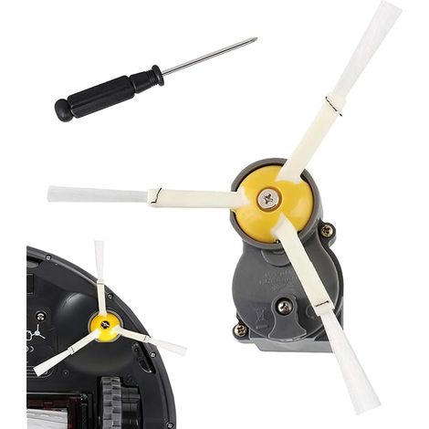 Moteur brosse latérale pour iRobot Roomba 500 600 700 800 900 série complète i7 i7+ i8 e5 e6 e7 pièces de rechange pour irobot Roomba avec 1 module brosse latérale et 1 brosse latérale (1/5)