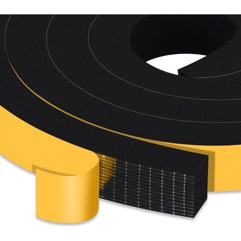 Lot de 2 Joint Isolation pour Fenêtre Porte,Mousse Adhésive en Caoutchouc,25 mm (L) x 20mm (H),chaque 2 m,2 rouleaux,total 4 m (L) Bande Isolante d'Étanchéité,Anti foid Antichoc (1/5)
