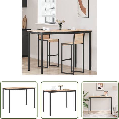 Massives Kiefernholz -  Bartisch Natur 150 x 80 x 105 cm Massives Kiefernholz (1/5)