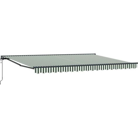 Maison Exclusive - Struttura della tenda Verde e Bianco 450 × 300 cm (1/5)