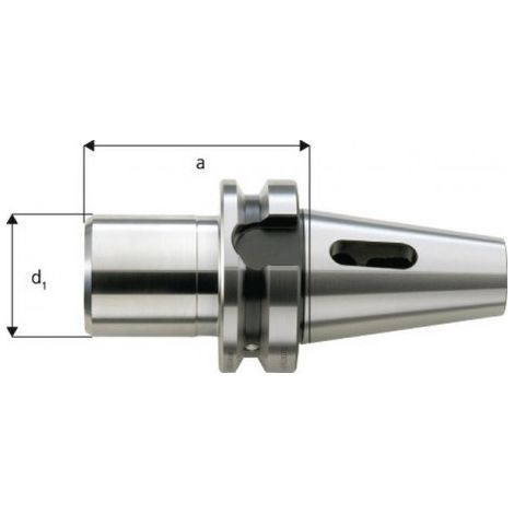Douille de réduction DIN JISB 6339 (MAS-BT), CM intérieur : 4, MAS-BT extérieur 40, a 48 mm, d1 : 48 mm