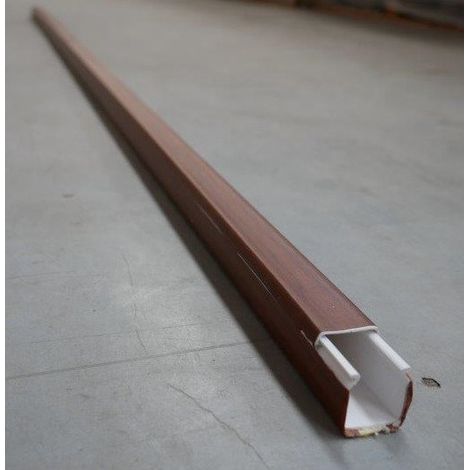 Moulure 25x25mm finition bois Bouleau (au mètre) avec couvercle fixation adhesive (1/4)
