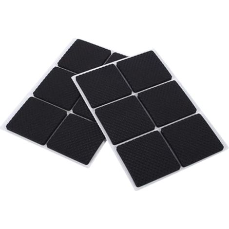 Lot de 12 patins de protection antidérapants et auto-adhésifs noirs pour meubles (canapé, table, chaise) (1/5)