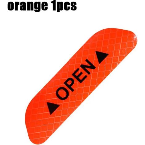 (Orange, 1 pièce) Autocollant réfléchissant pour portière de voiture, sécurité, ouverture, avertissement, ruban réfléchissant, accessoires auto, réflecteur intérieur/extérieur (1/4)