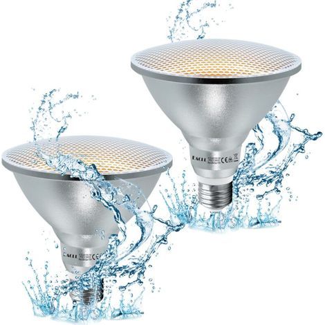 E27 PAR38 LED-Lampe, Warmweiß, 18 W, entspricht 120 W Glüh-/Halogenlampe, 2er-Pack. 2000 Lumen, 3000 K, nicht dimmbar, 60° Abstrahlwinkel, flimmerfreies Licht, Reflektorlampe [Energieklasse (1/5)