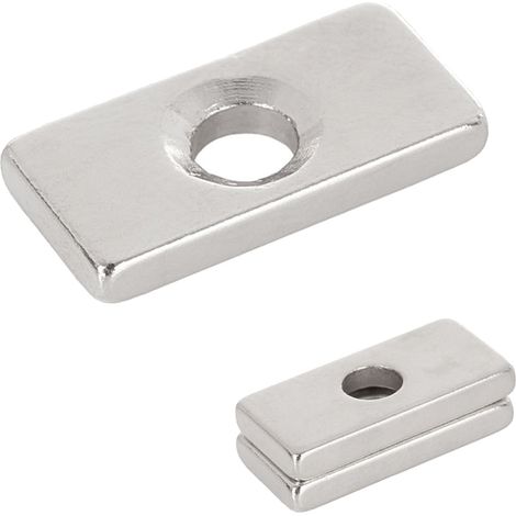 Neodym-Plattenmagnet 20x10x3mm, 2 Stück