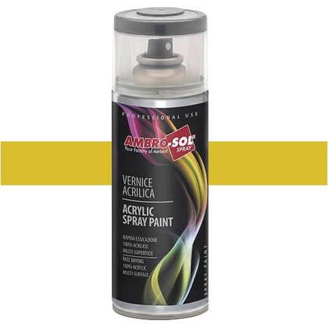 PEINTURE AÉRO ACRYLIQUE JAUNE - 400 ML (1/2)